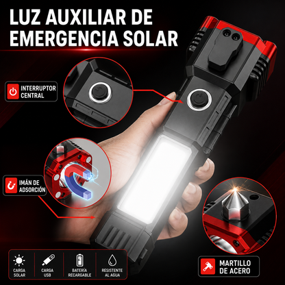 LINTERNA MARTILLO 6 EN 1 + BONUS LENTES